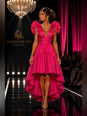 NWT,Making The Cut “,X Heidi Klum, FANTASTIC STATEMENT PIECE, Pink Dress, Size M